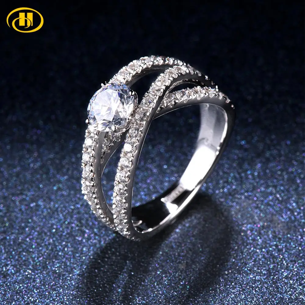 Женское кольцо из серебра пробы с фианитом карата|Кольца| |