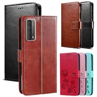 telefone cover for huawei p smart 2021 case funda pu leather flip cover wallet capa for huawei y7a y 7 a protector magnet shell