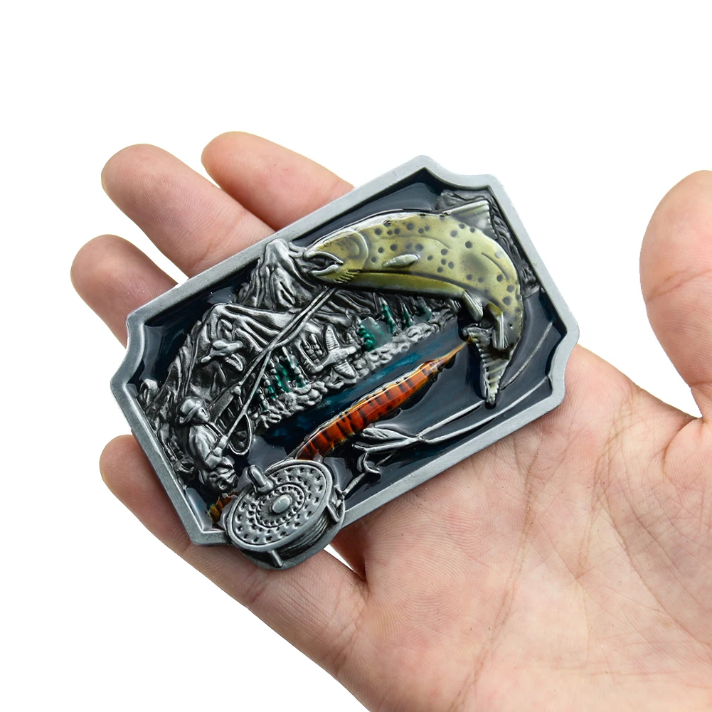 Металлическая пряжка для рыболовного ремня в стиле Ретро | Пряжки ремней