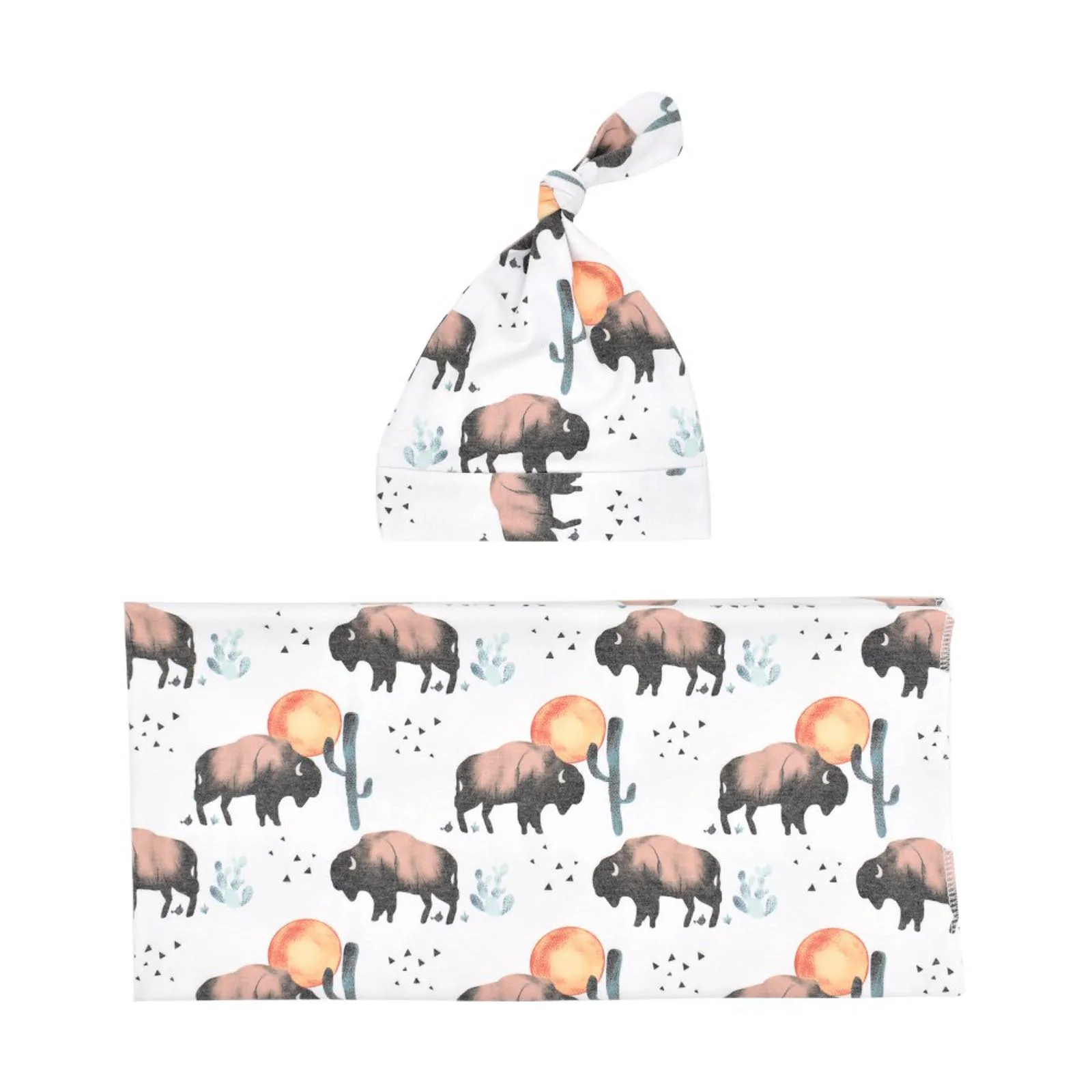 

#4 Newborn Baby Cartoon Swaddle Blanket Receiving Blanket Hat Outfits For Newborn Baby Sleeping Bag For Infants