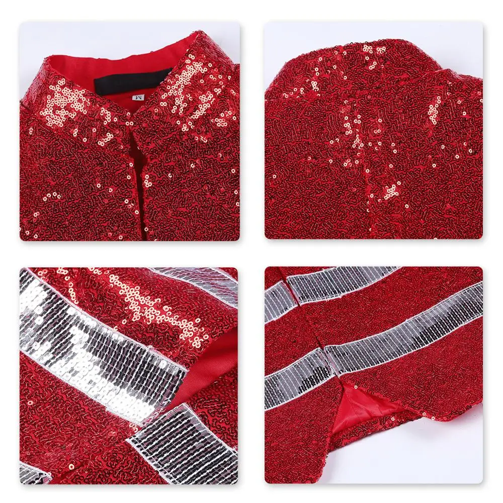 Мужской жилет с блестками и отворотом одной пуговицей для сцены приталенный