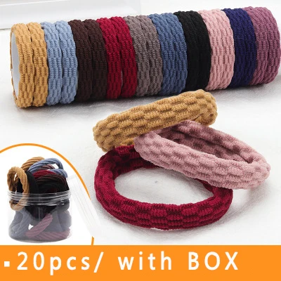 

High Quality 20Pcs Thickened Elastic Hair Bands for Women Girls Colorful Hair Rope Fashion Rubber Bands Hair Accessories Gifts