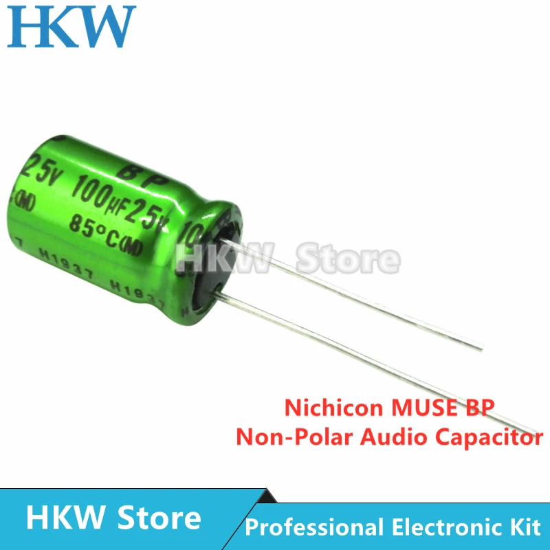 10 шт./лот 100 мкФ 25 в 10x16 мм Nichicon MUSE BP ES неполярный биполярный Hi-Fi аудио конденсатор