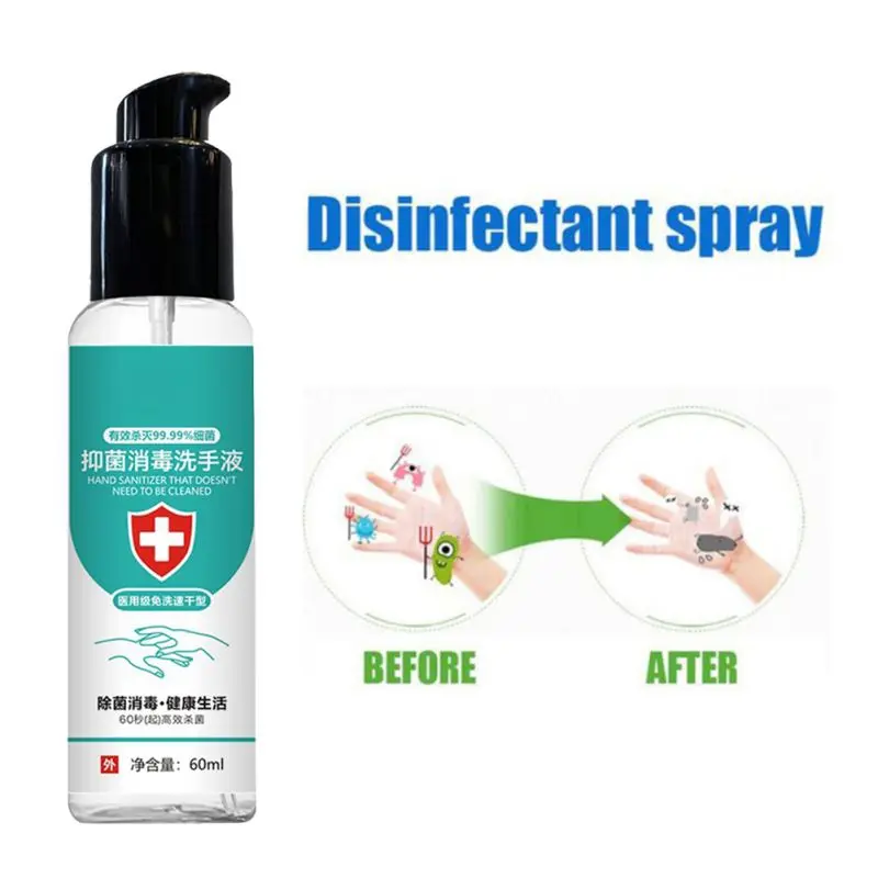 Портативный Дезинфицирующий Гель для мытья рук Быстросохнущий одноразовый