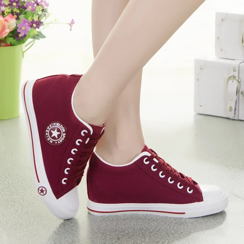 

Canvas Shoes Women Casual Shoes Female Summer Woman Sneakers Lace-Up Flat Trainers Fashion Women's Vulcanize Shoes