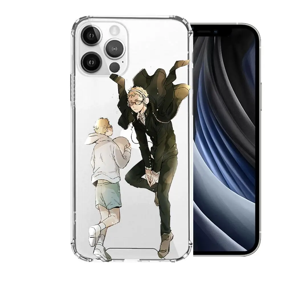 

Kei Tsukishima Haikyuu Anime Style Phone Case cover For iphone 11 pro max Cases 12 8 7 6 s XR PLUS X XS SE 2020 mini Transpare