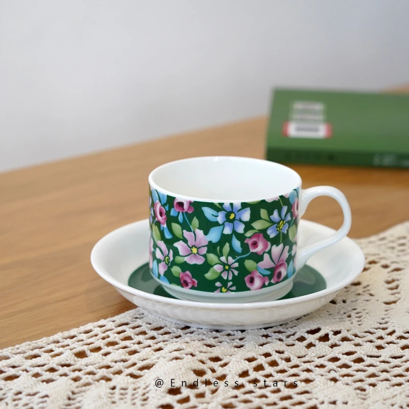 

Vintage Creative Coffee Cup Luxury Ceramic High Quality Coffee Cup And Saucer Set Personalised Bone China Tazas Mug BC50MS