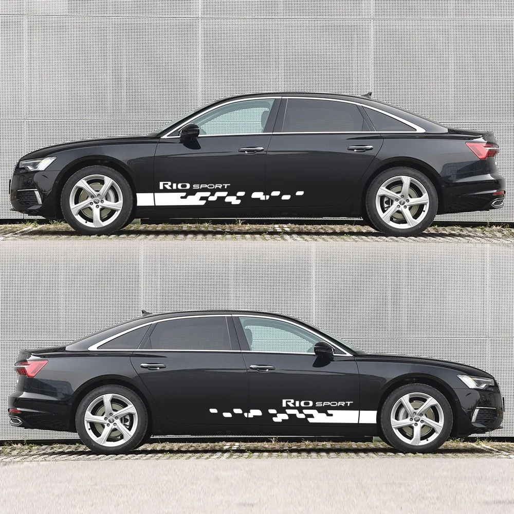 Doordash 2 шт. декоративная наклейка для автомобиля Kia RIO длинная юбка клетчатая