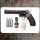 Пневматический пистолет Beretta M922FS 6 мм. И 3-цилиндровый пневматический цилиндр CO2 Colt Python airsoft металлический настенный знак