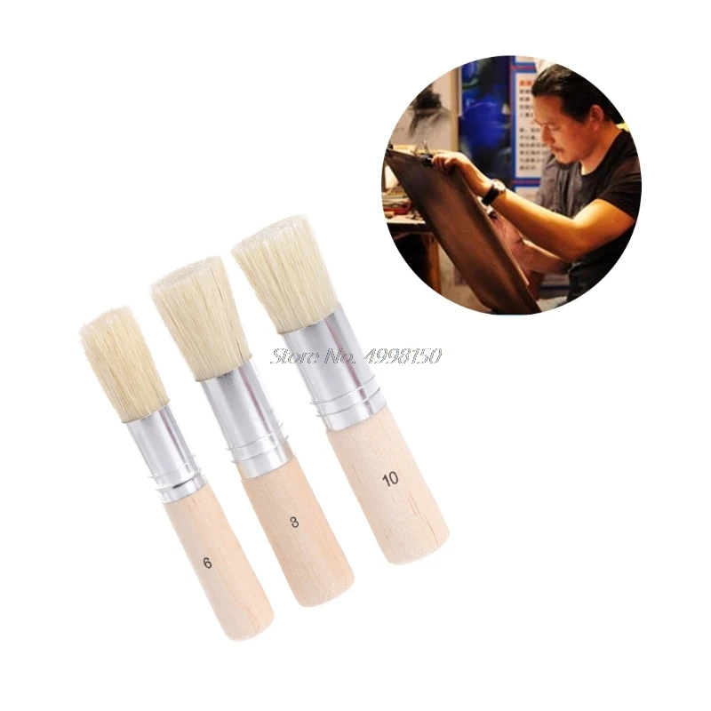 Оптовая продажа Прямая поставка 3 шт./компл. деревянная кисть для трафаретов