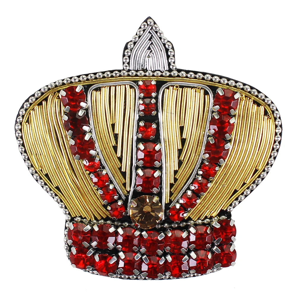 1261 red gold 1 шт. бусины вишня Корона пчела Стразы нот аппликация нашивки пришить DIY обувь сумка шляпа аксессуары значок ремесло TH1317 - Цвет: 1261 red gold