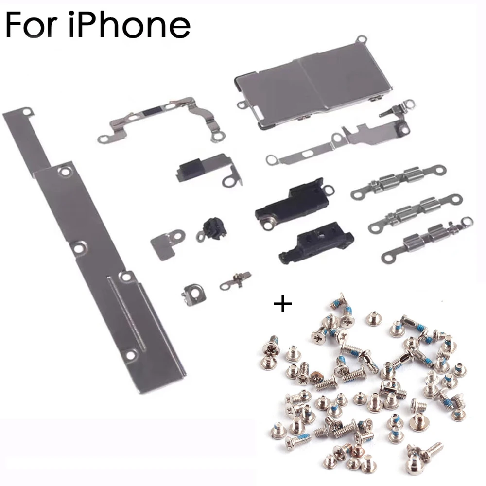 

1set Full Screw+Inner Small Metal Parts Accessories For iPhone 5G 5S 6G 6S 7G 8G 8Plus X XS XR XSMAX Holder Bracket Shield Plate
