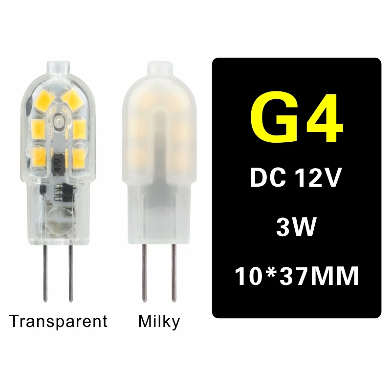 G4 3W DC12V Мини G4 G9 светодиодный светильник 3 Вт 5 Вт AC 220 В DC 12 В лампа SMD2835 Точечный светильник для хрустальной люстры Замена галогенной лампы 360 градусов светильник ing - Испускаемый цвет: G4 3W DC12V