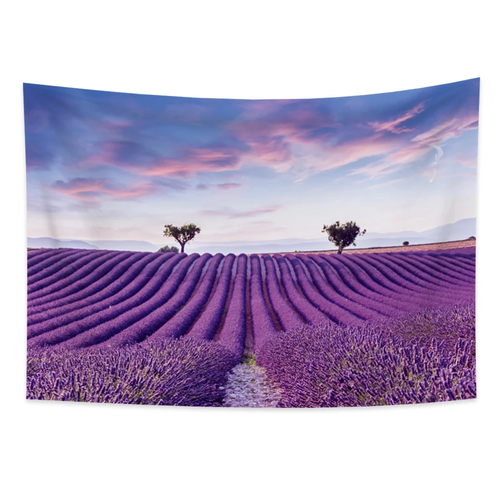 

Fashion landscape tapestry lavender hot air balloon landscape tapestry wall hanging hippie tapestry home decoration