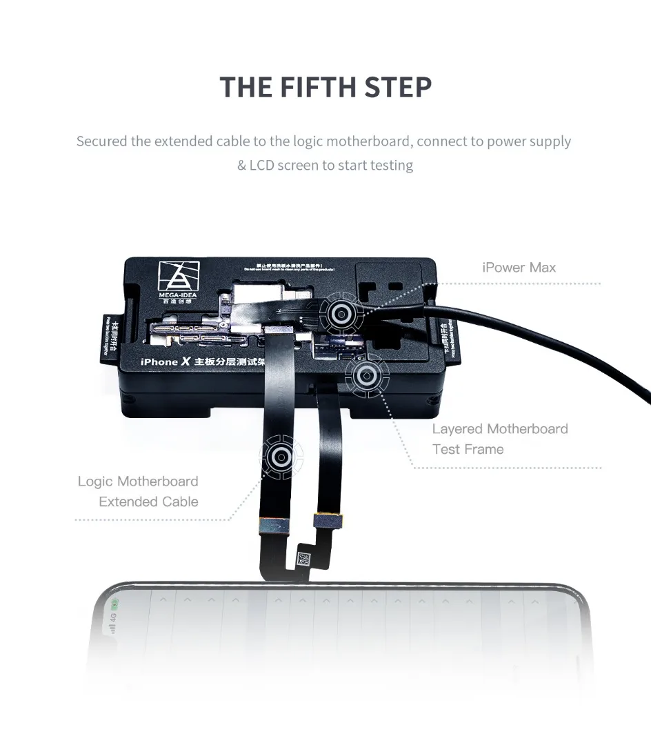 Qianli Mega-idea iPhone X-11ProMax приспособление для материнской платы iSocket Jig логическая плата быстрый тест держатель для ремонта материнской платы