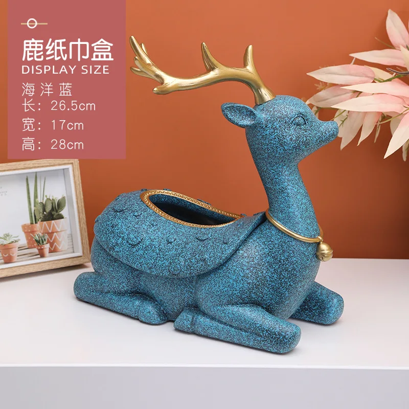 

Fashion creative European resin decorative deer tissue box restaurant home office ornaments crafts
