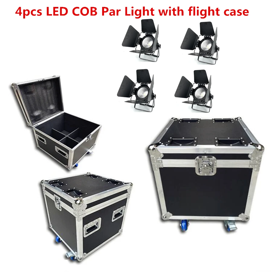 4X 200W led par COB f светильник чехол dmx кабель RGBWA УФ 4in 1/RGB 3in 1/теплый белый холодный