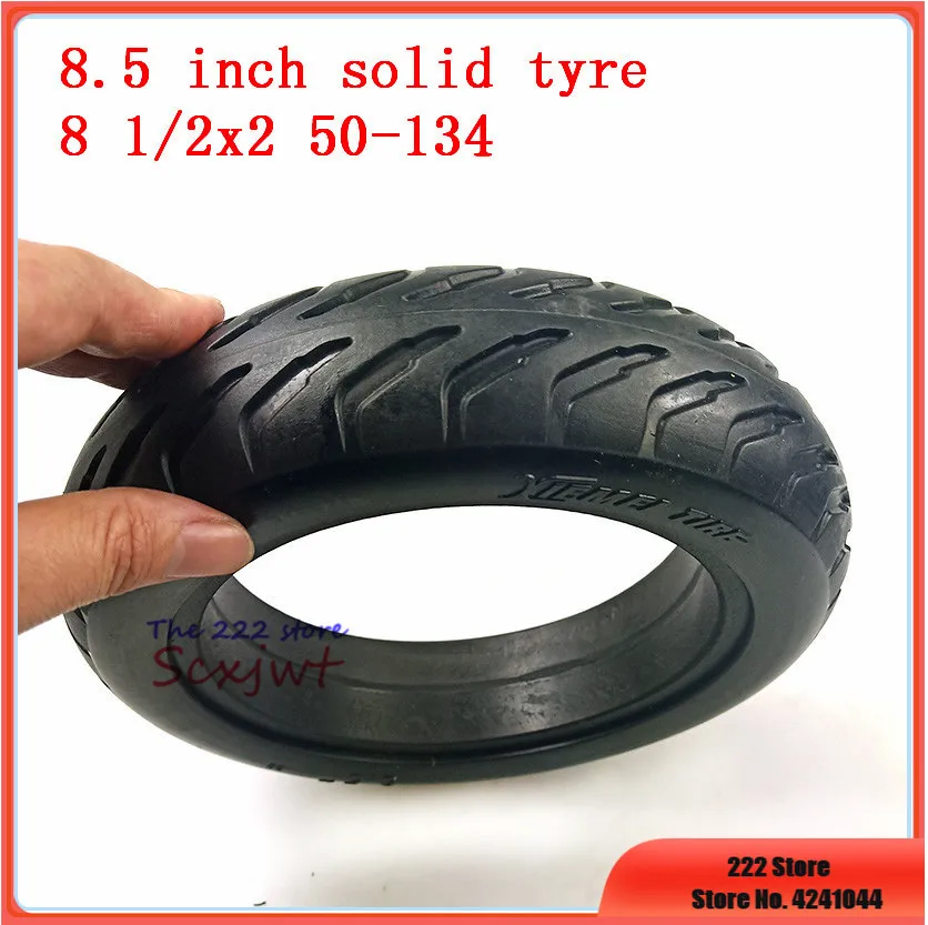 

8.5 Inches Solid Wheel Tires 8 1/2x2 (50-134) Non Inflatable Tyres Fits for Baby Carriage Wheelbarrow Electric Scooter 8.5x2