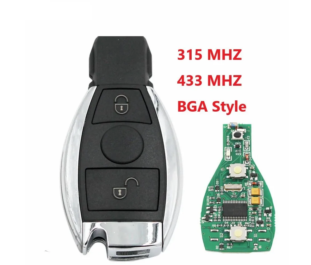 Умный дистанционный ключ без ключа с 2 кнопками брелок для Mercedes Benz После 2000 + NEC &amp