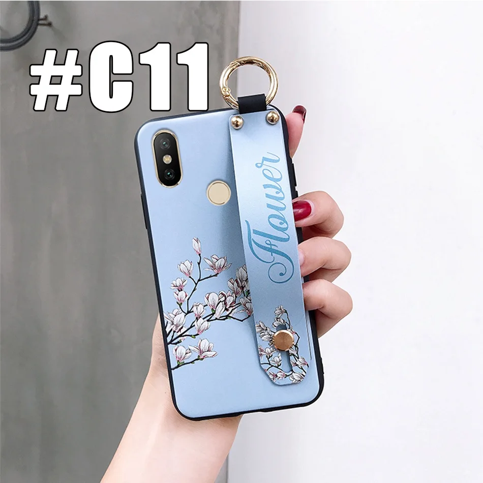 C11 AXBETY для iPhone 11 Pro 7 6 XR 8 Plus XS MAX Модный цветочный мультяшный шнурок петля подставка чехол для телефона для iPhone X 8 6 Plus чехол - Цвет: C11