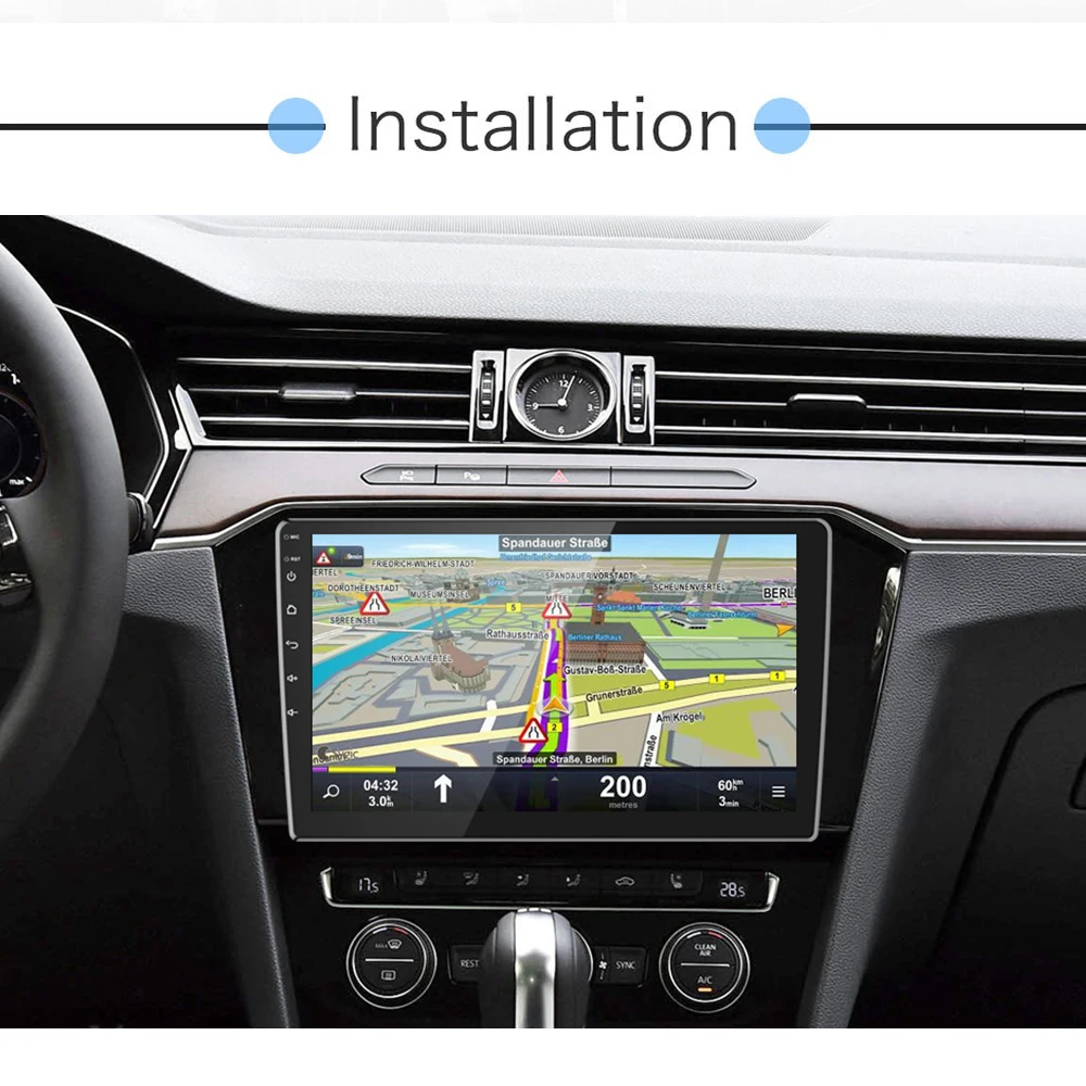 Podofo 2din Android Автомагнитола 9 дюймов Автомобильный мультимедийный плеер 2.5D gps WiFi для