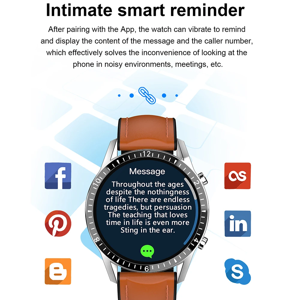 2020 Новые i9 Смарт часы Полный сенсорный круглый экран Bluetooth Вызов Smartwatch Мужчины