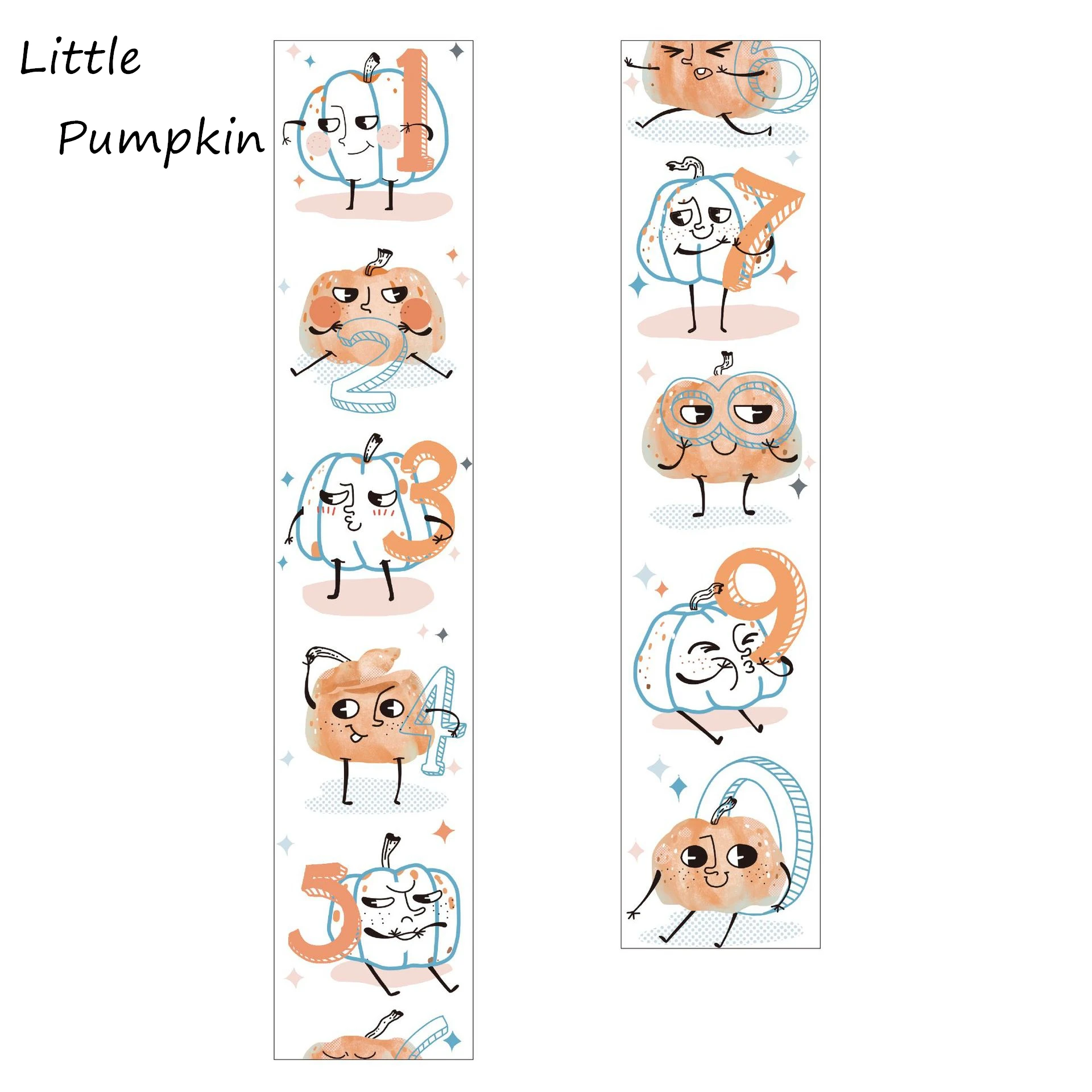 Little Pumpkin 20/40/60 мм х 5 м мультфильм ведьма малярный скотч японский декоративная широкая лента васи пижамный комплект на Рождество, специальная лента Washi школьные принадлежности - Цвет: Little Pumpkin