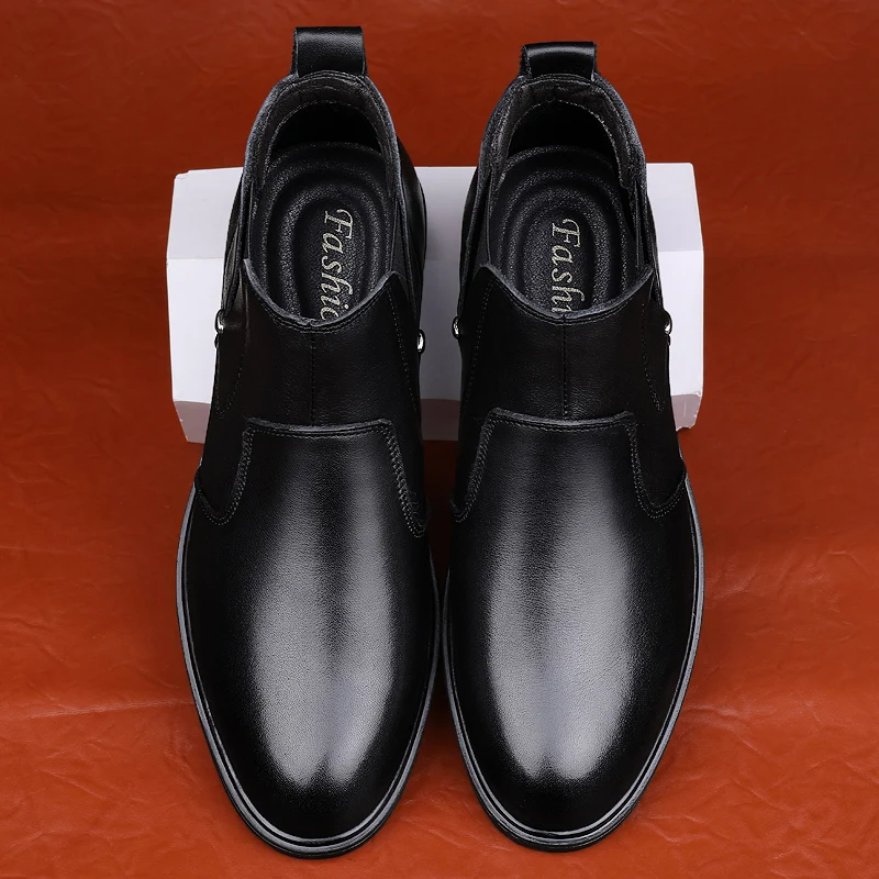 Мужские классические ботинки челси из натуральной кожи Повседневная Деловая