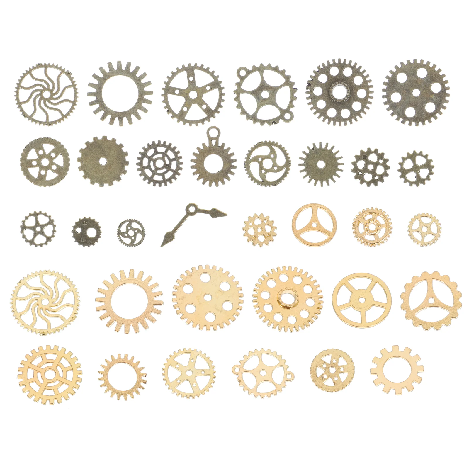 

1 Set of Punk Style Gear Shaped Necklace Decorative Pendants DIY Alloy Accessory