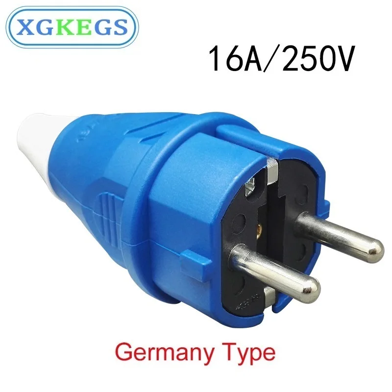 ЕС русский Водонепроницаемый IP54 2 контактный мужской женский разъем Schuko Rewireable