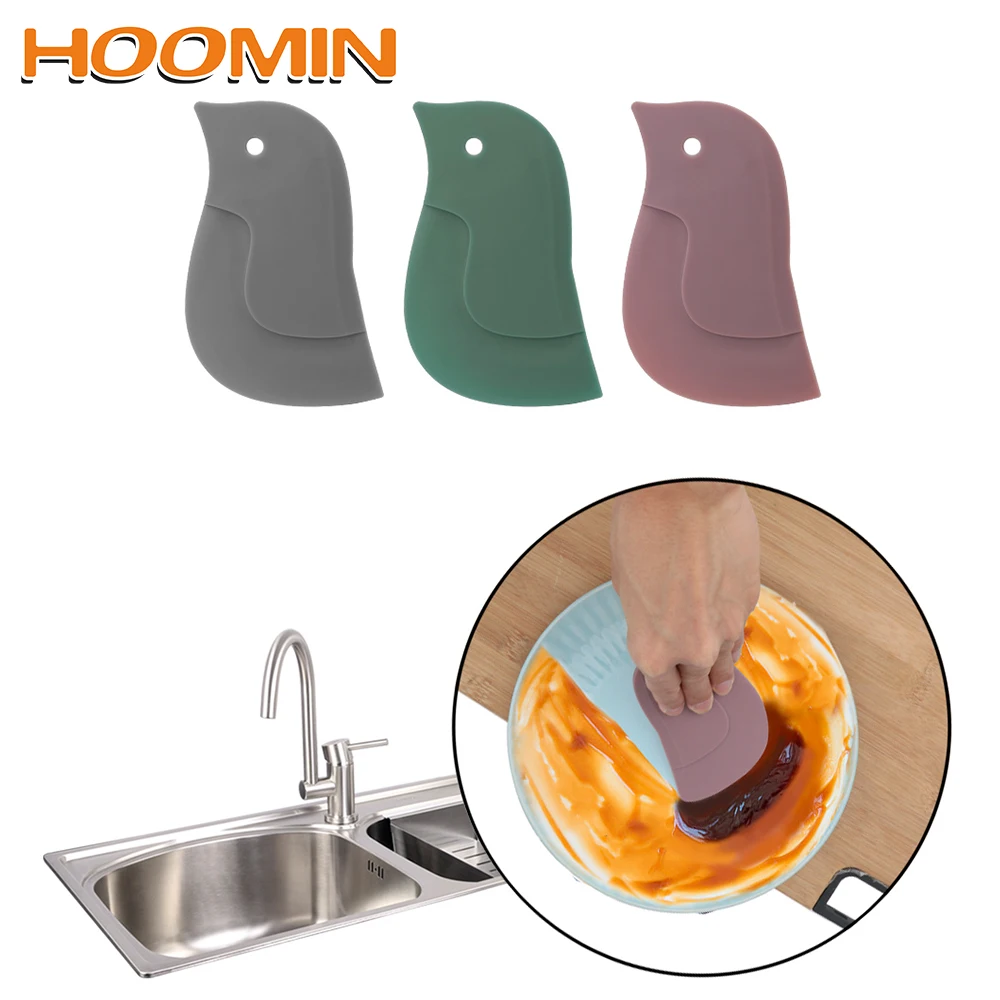 Мягкий скребок HOOMIN для чистки масла лопатки теста мультяшный Пингвин чистящий