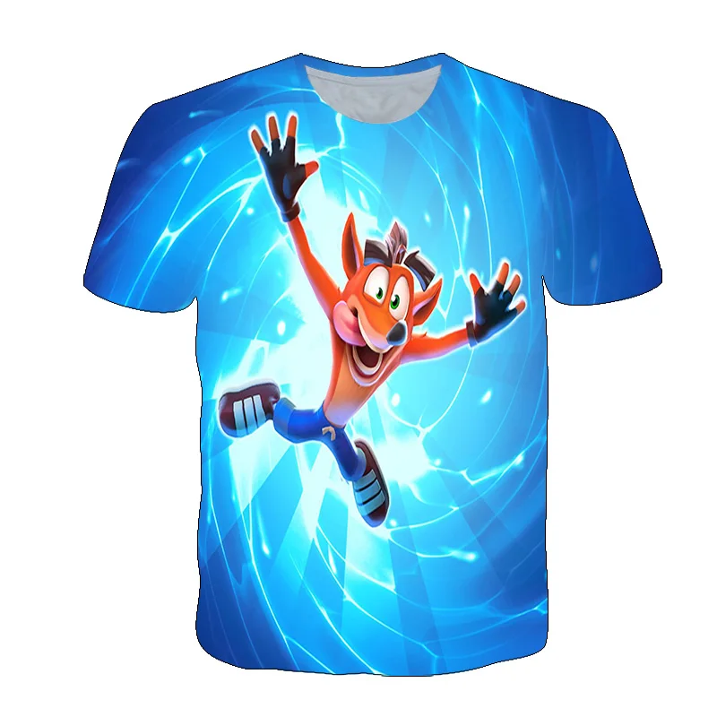 

3D Crash Bandicoot t shirt Boys Girls Short Sleeve Kid Tees Children's T Shirts clothes For Teens summer Causual Tops Streatwear
