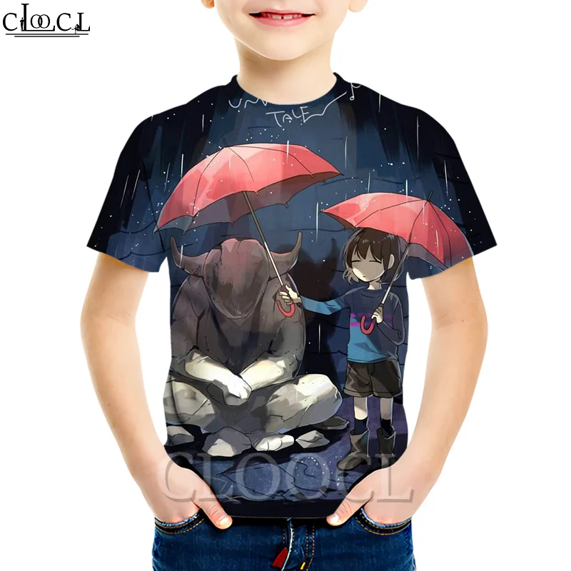 CLOOCL Newest Kids Games Undertale T Shirt Boy Girl Summer Fashion 3D Print Classic Cute Hot Selling Casual Tees Baby Tops | Мать и