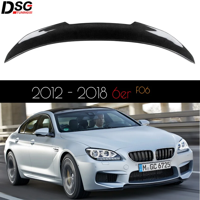 

High-Kick 3*3 3K Twill Carbon Fiber CF Spoilre for BMW 2011 - 2018 6 Series 4-Door M6 & Gran Coupe (F06) Fitment Guaranteed