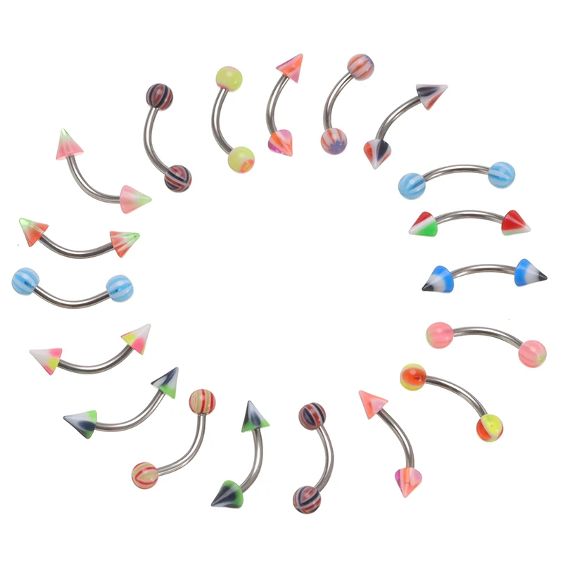 110 шт./компл. пикантное винтажное украшение для пирсинга тела разноцветное кольцо