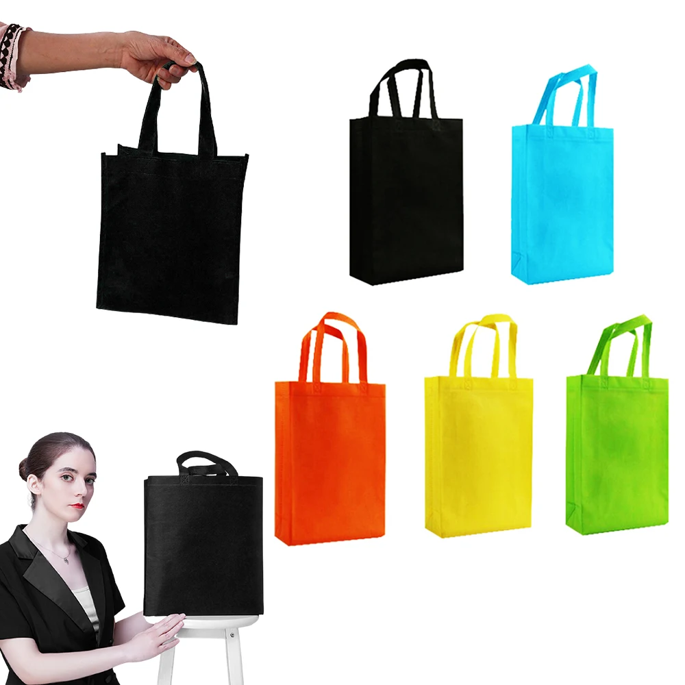 

Non Woven Fabric Tote Bags for Shopping Groceries Durable Blank Reusable Grocery Shopping Bag Party Favor Gift Bags with Handles