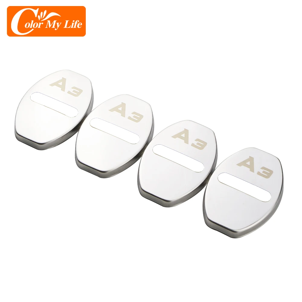 Цвет свою жизнь 4 шт./компл. автомобиля Защита для дверного замка чехол Audi A6 A3 A4 A7 A5