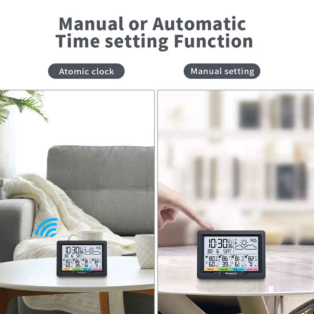 Newentor/Погодная станция с цифровой Температура термометр влажности Беспроводной