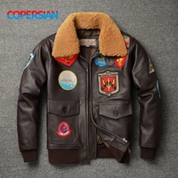 g1 air force flight leather jacket mens wool collar top layer cowhide and cotton jacket top gun same as tom