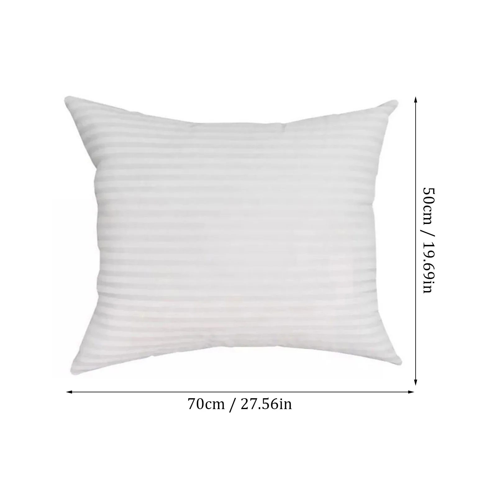 

2PC white stripe pillow vacuum packaging (pillowcase + pillow core) Standard Pattern Pillow Case Sofa Decorative Pillow Cover