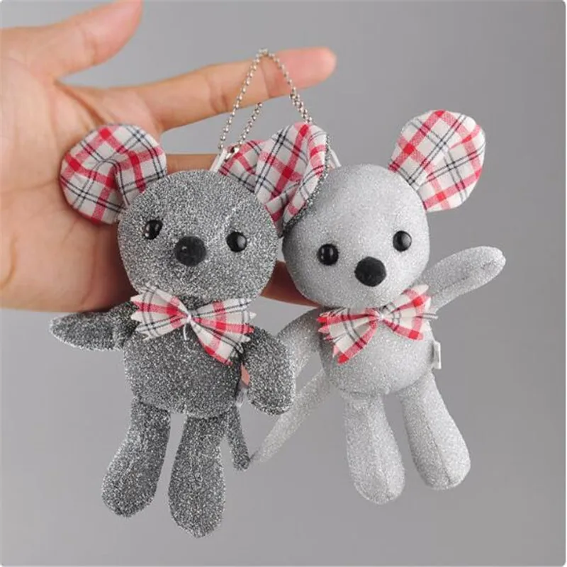 

1PCS New 13CM Cute 2020 Year Of The Rat Plaid Ear Mouse Pendant Toy Holiday Gift For Girls&Boys&Childs HANDANWEIRAN