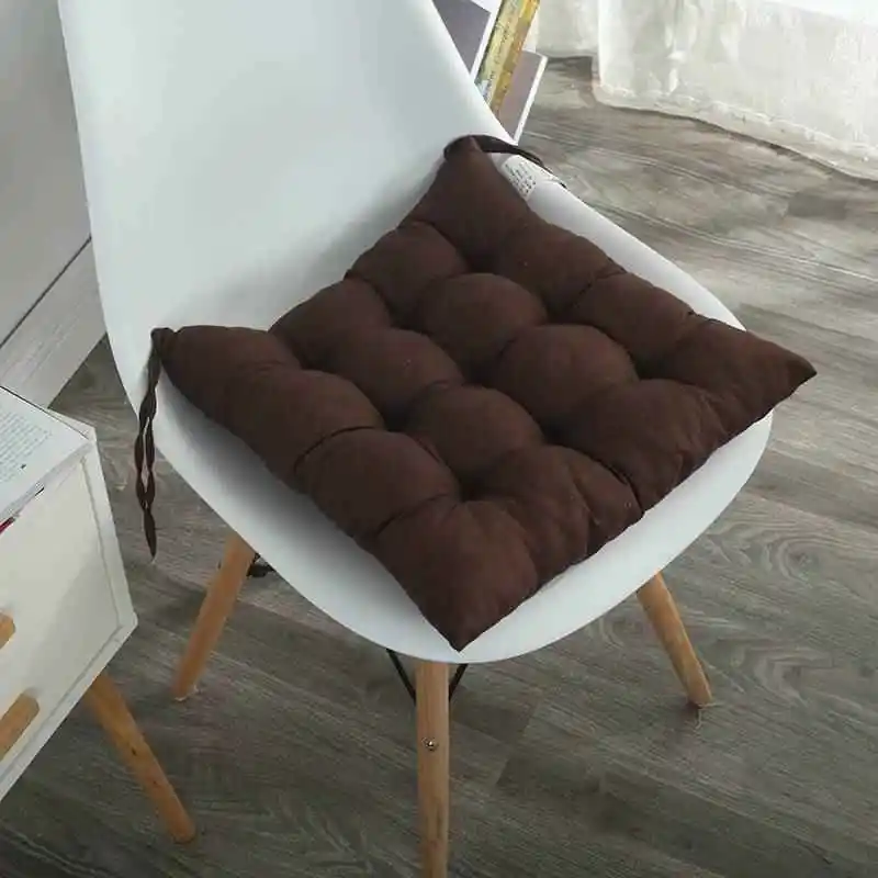 Brown 1/2/3/4 шт. твердый домашний сиденье Подушка для сидения зимние офисные барный стул на заднем сиденье диван с подушками Подушка ягодицы стул подушки 40x40 см 15in - Цвет: Brown