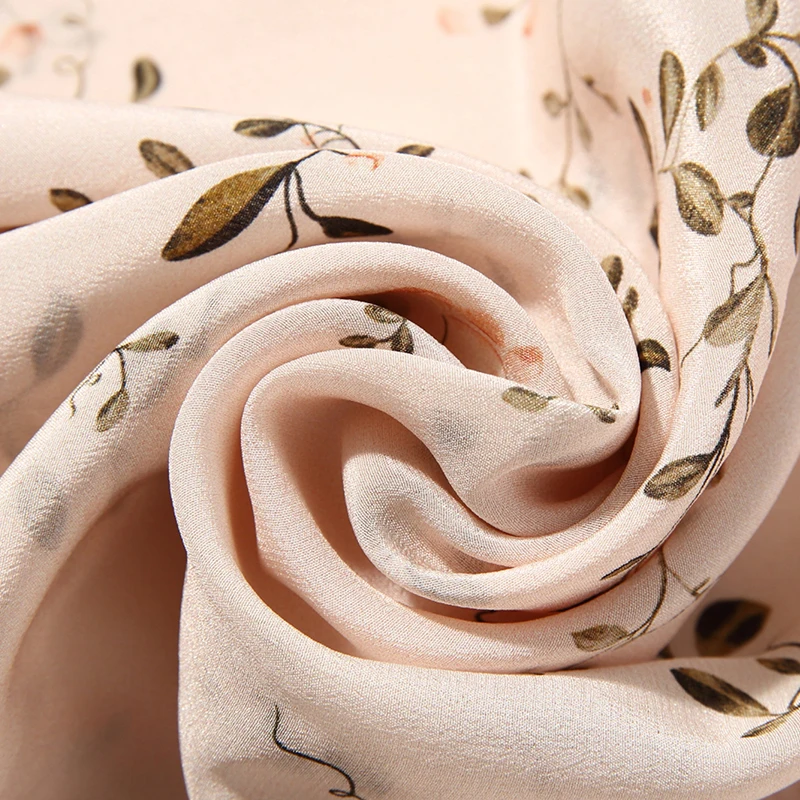 

100% Natural Silk Women Summer Dresses Elegant Fashion V-neck Short Sleeve Floral Print Office Lady Pure Real Silk A-line Dress