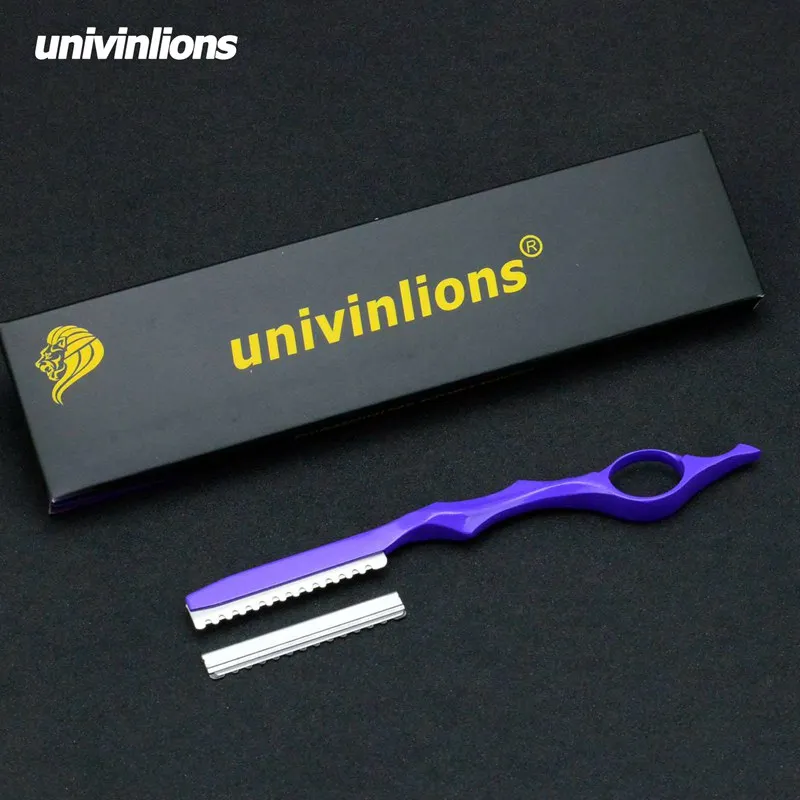 Многоцветная Парикмахерская бритва univinlions прямая нож для стрижки волос тонкая