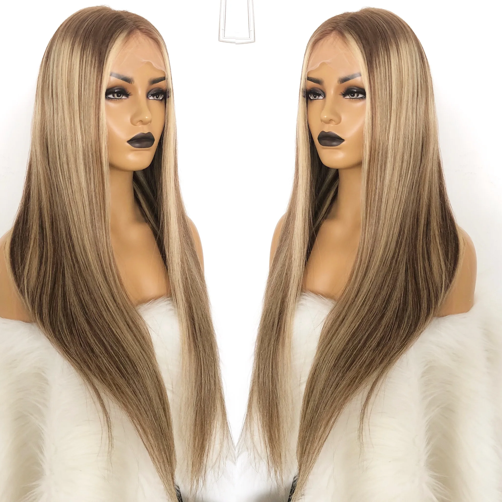 Парик QueenKing из человеческих волос на сетке спереди 13X6 европейские волосы Remy