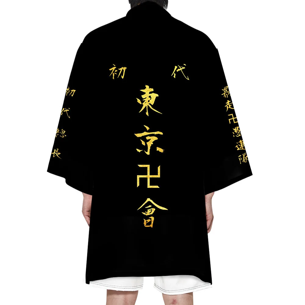 

2021 Tokyo Avenger 3D Print Kimono Haori Yukata Japanese Anime Cosplay Women/Men Summer Casual Lengthen Streetwear Clothes