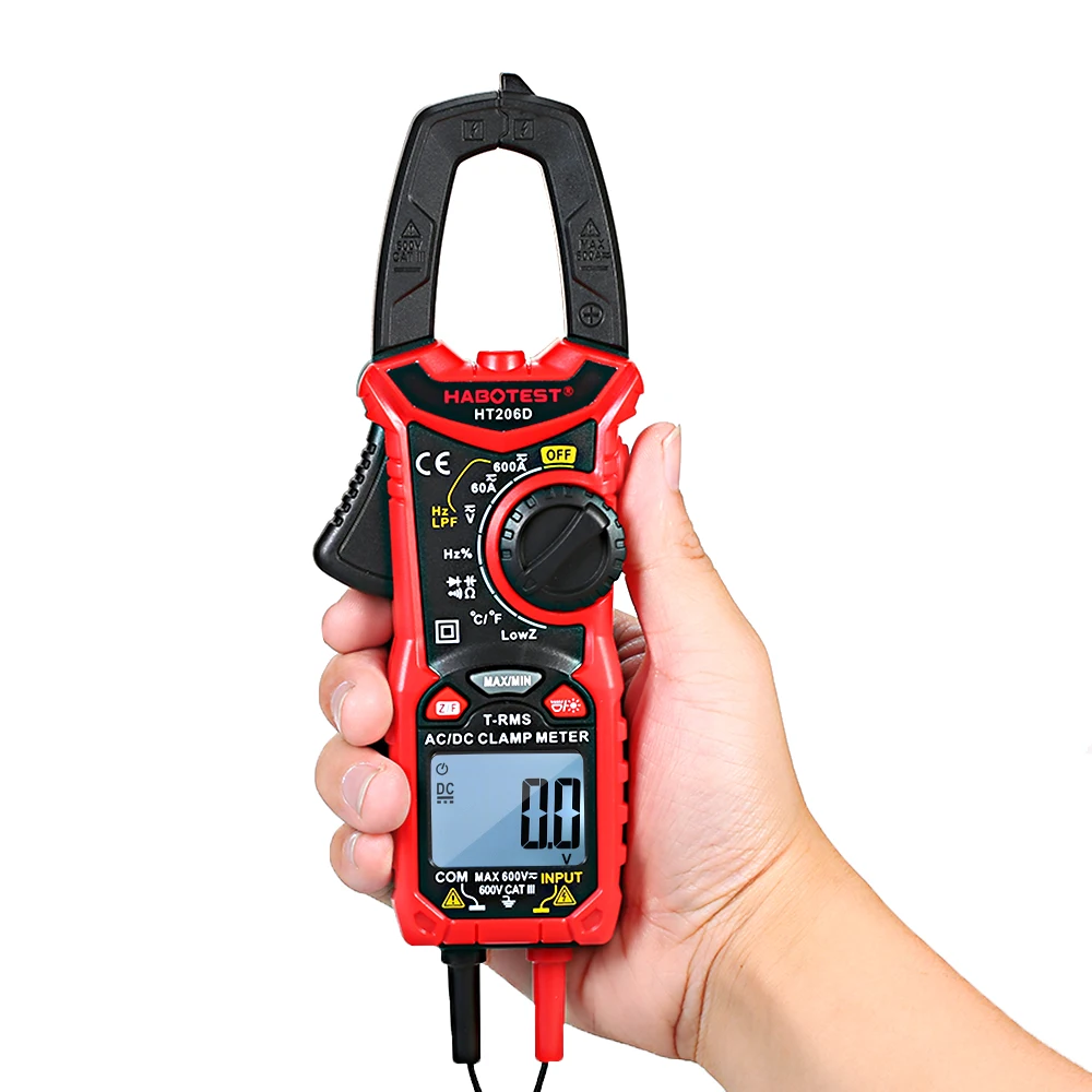 Digital Ammeter AC/DC Amp Meter HT206A/HT206B/HT206D Clamp Voltmeter Voltage Indicator Multimeter | Инструменты