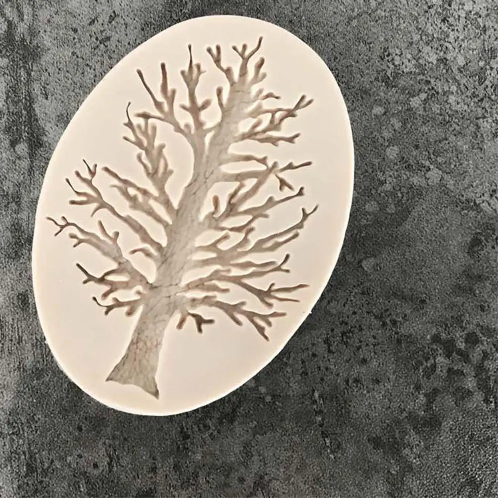 Белая силиконовая 3D форма в виде дерева для украшения торта конфет желе|Формы