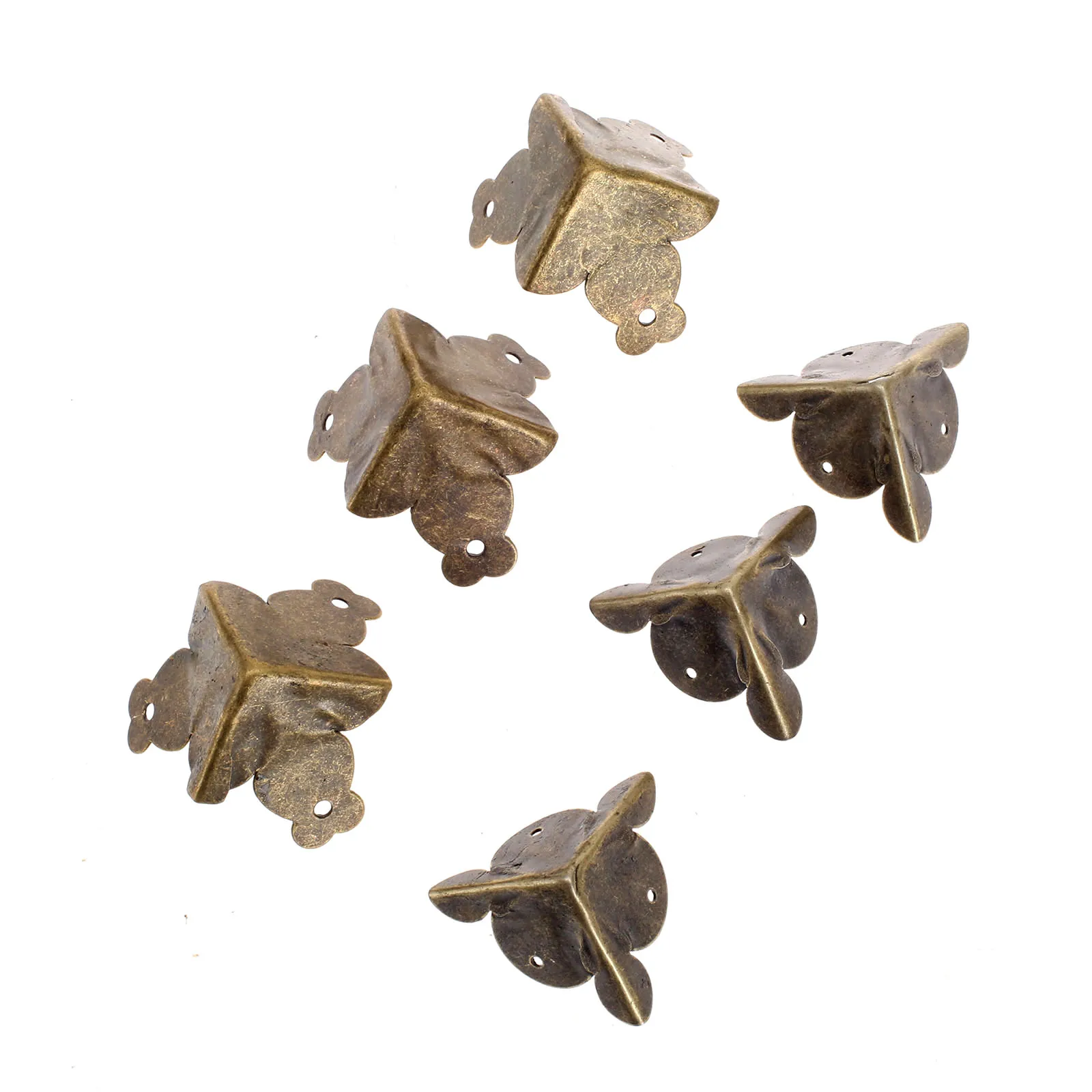 12 шт./лот железные антикварные бронзовые углы деревянная коробка защитные Ножки