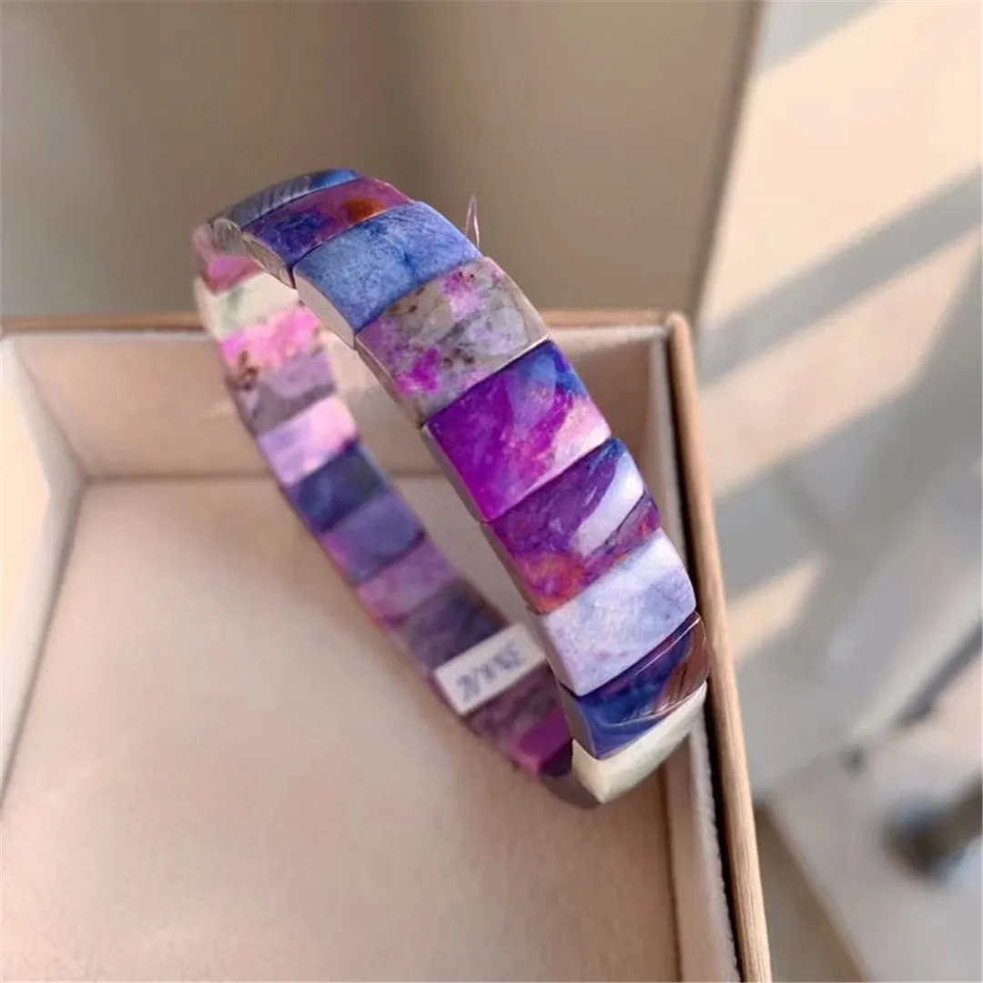 

Natural Royal Purple Sugilite Bangle Bracelet For Women Men Gift Wealth Crystal 12x8mm Beads Stone Rare Gemstone Jewelry AAAAA